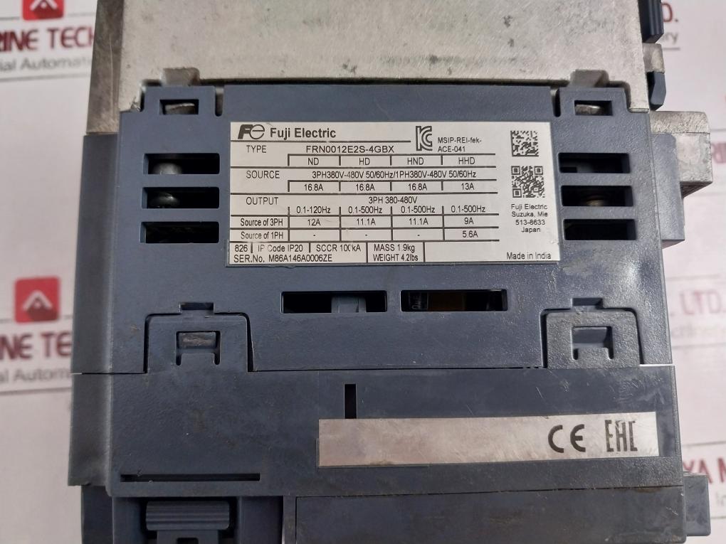 Fuji Electric Frn0012E2S-4Gbx Frenic-ace Inverter Drive 3Ph 380V-480V 50/60Hz