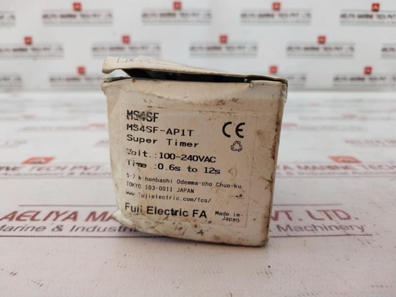 Fuji Electric Ms4Sf-ap1T Super Timer 100-240Vac 50/60Hz 3A 250Vac 0-6 Sec