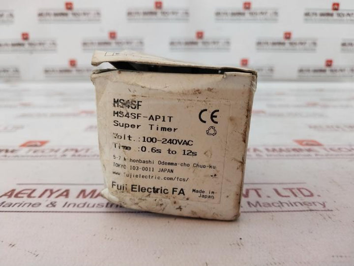 Fuji Electric Ms4Sf-ap1T Super Timer 100-240Vac 50/60Hz 3A 250Vac 0-6 Sec