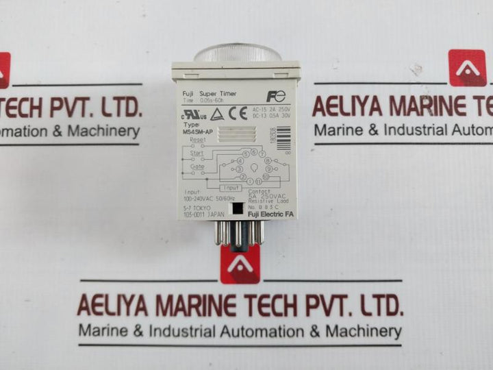 Fuji Electric Ms4Sm-ap Multi-functional Timer Relay With Base 100–240Vac 50/60Hz