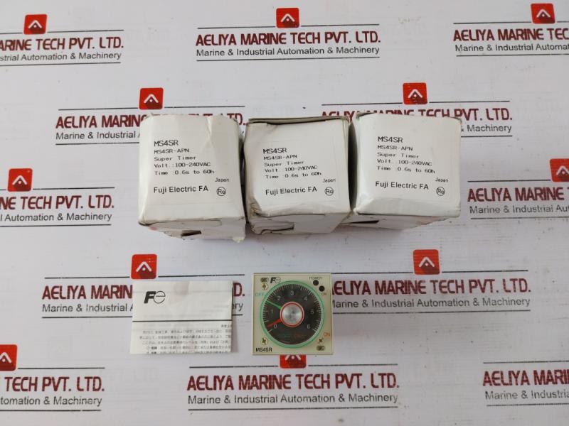 Fuji Electric Ms4Sr-apn Ms4S Series Super Timer Module 0-6 Sec 100-240Vac 50/60Hz
