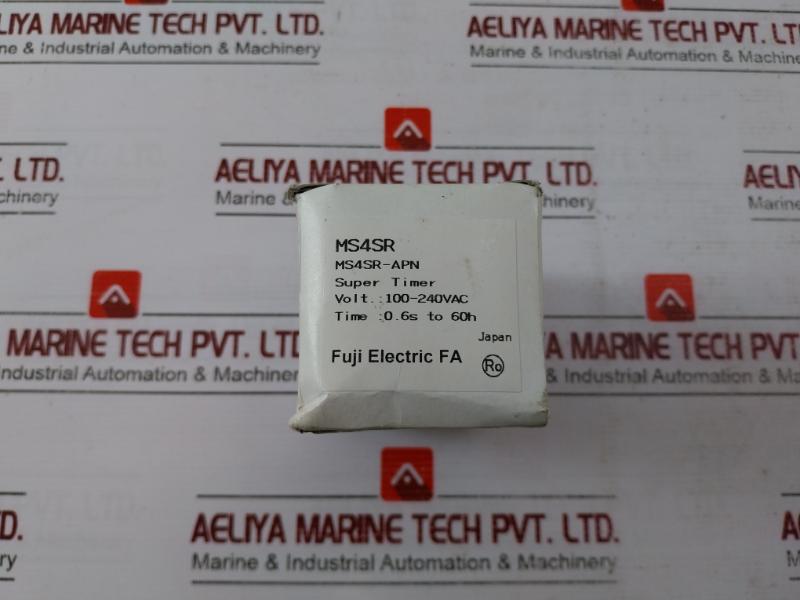 Fuji Electric Ms4Sr-apn Ms4S Series Super Timer Module 0-6 Sec 100-240Vac 50/60Hz