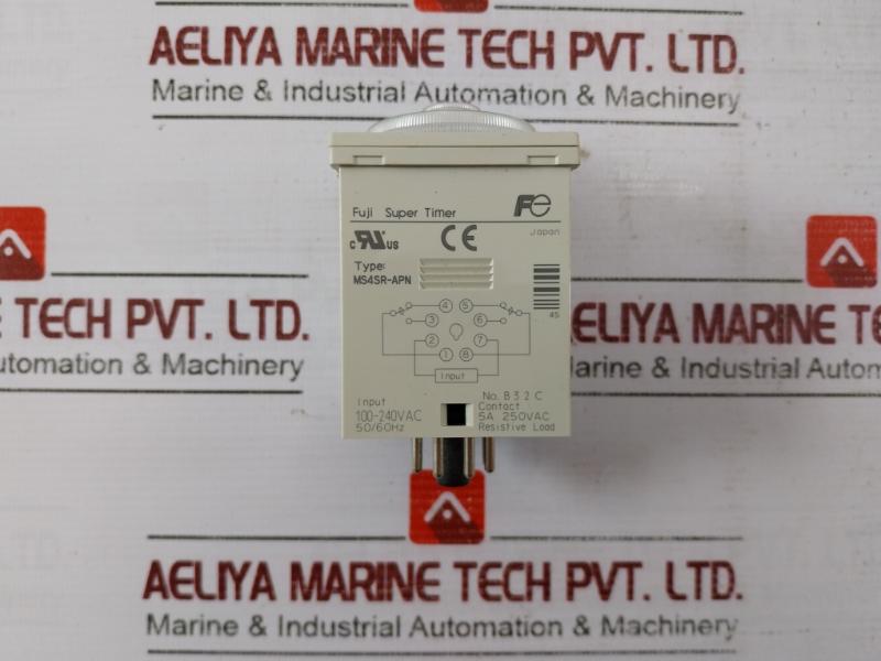Fuji Electric Ms4Sr-apn Ms4S Series Super Timer Module 0-6 Sec 100-240Vac 50/60Hz
