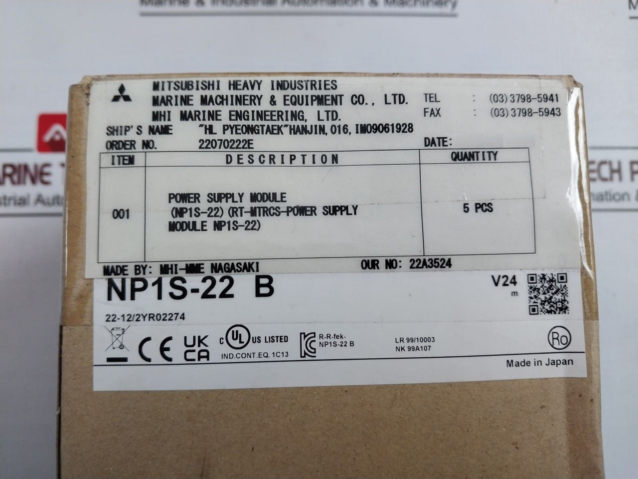 Fuji Electric Np1S-22 Power Supply Module Ac 100-120/200-240V 50/60Hz 110Va