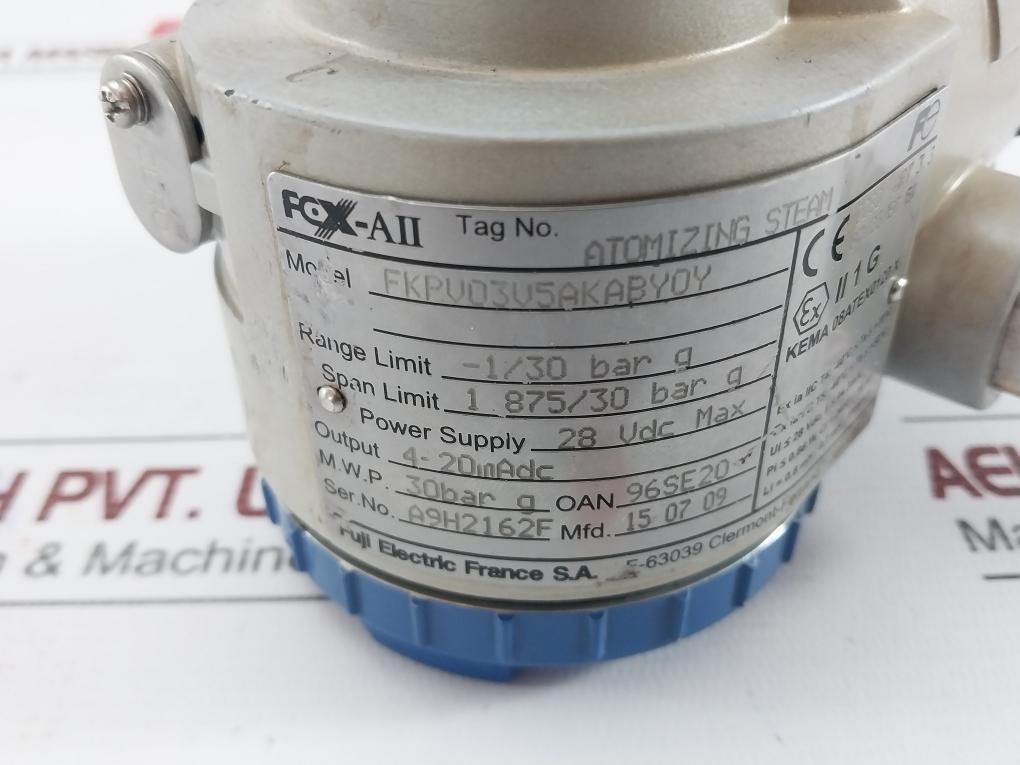 Fuji Electric Pressure Transmitter Fkpv03V5Akaby0Y, 28Vdc 1 875/30 Bar G