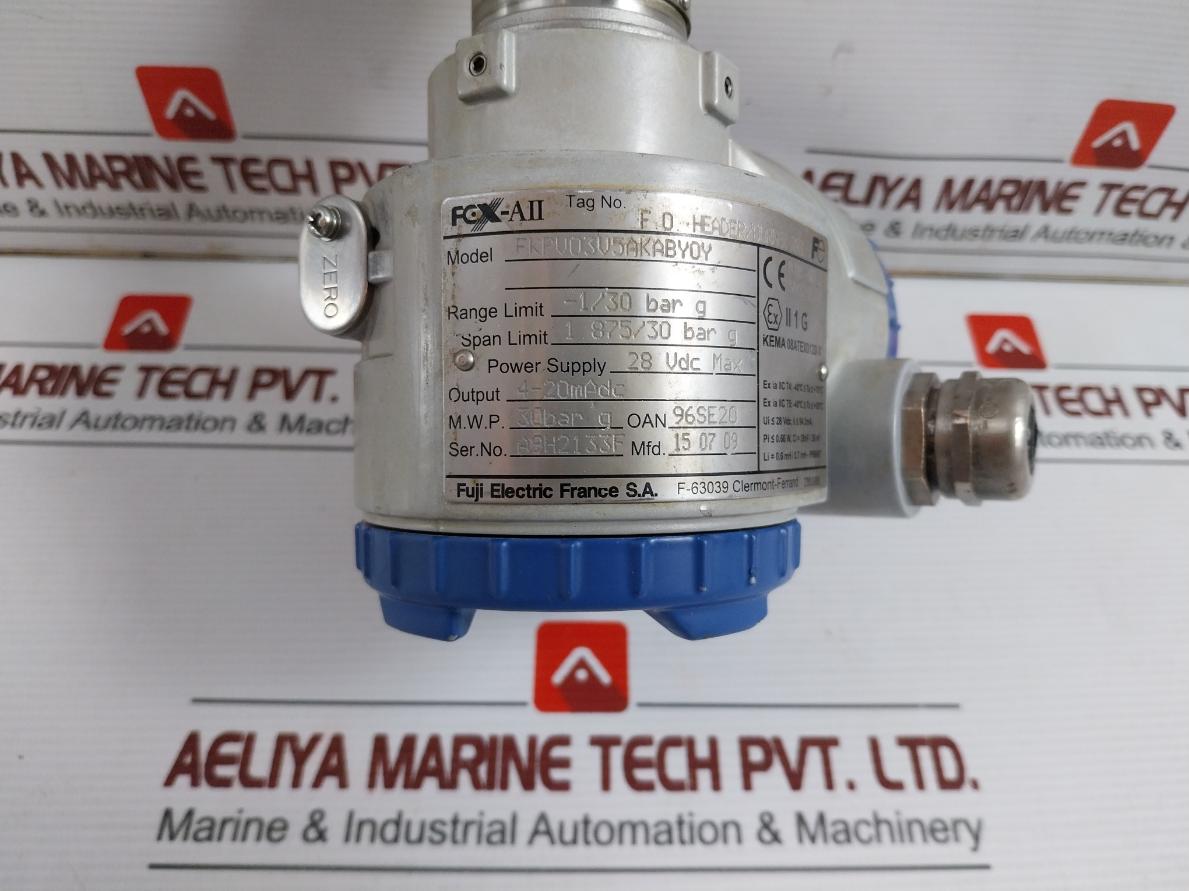 Fuji Electric Pressure Transmitter Power Supply Fkpv03V5Akaby0Y - 28 Vdc Max