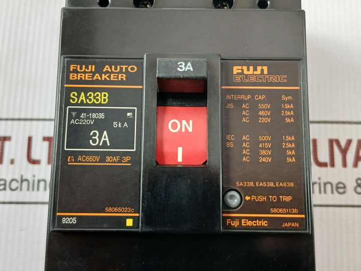 Sa33B Circuit Breaker Fuji Electric Ac660V