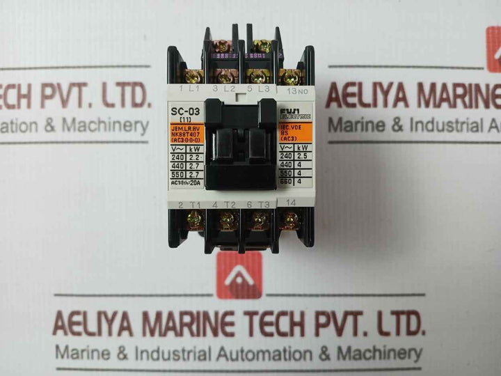 Fuji Electric Sc-03 Magnetic Contactor 11A 380–440Vac