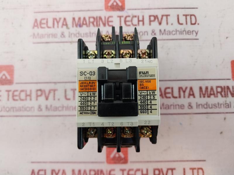 Fuji Electric Sc-03 [11] Magnetic Contactor 4Nc0A0#01 20A 100-110V 60Hz