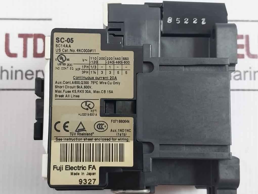 Fuji Electric Sc-05 Contactor 20A 690V 60Hz