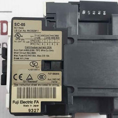 Fuji Electric Sc-05 Contactor 20A 690V 60Hz
