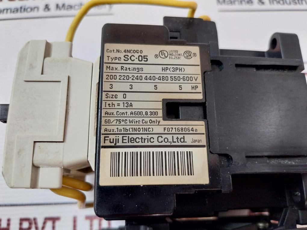 Fuji Electric Sc-05 Contactor With Tr-0N 50Hz 100V