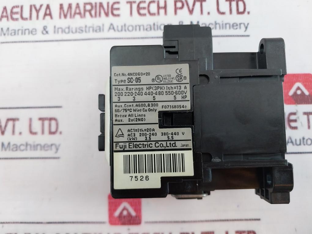 Fuji Electric Sc-05 [13] Operated Magnetic Contactor 20A 380-400V 50Hz