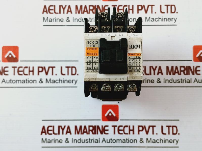 Fuji Electric Sc-0/G[13] Standard Magnetic Contactor 20A 690V (Broken Corner)