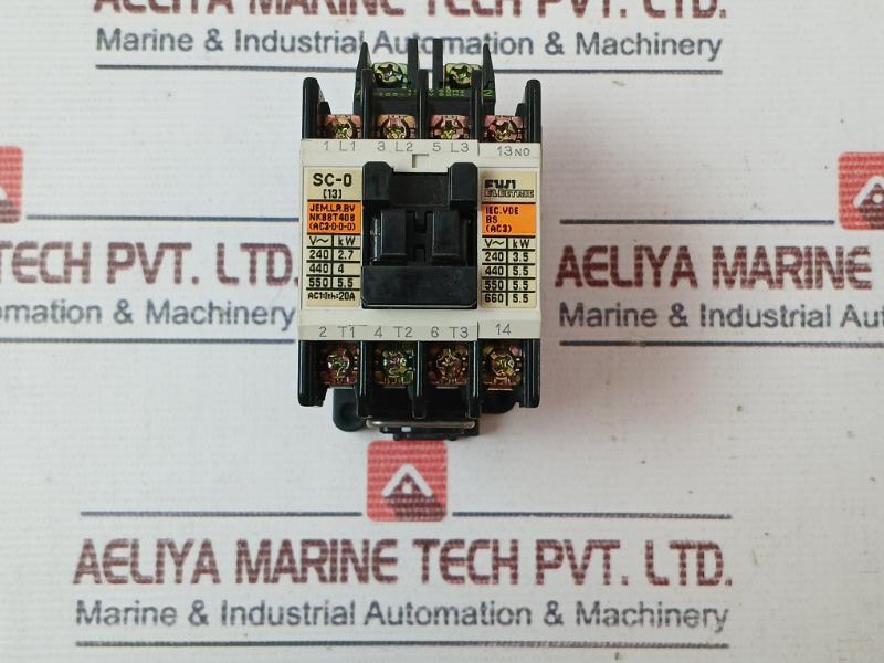 Fuji Electric Sc-0 [13] Magnetic Contactor 4Nc0F0 100-110V 60Hz 32A Auxiliary