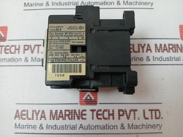 Fuji Electric Sc-0 [13] Magnetic Contactor 4Nc0F0 100-110V 60Hz 32A Auxiliary