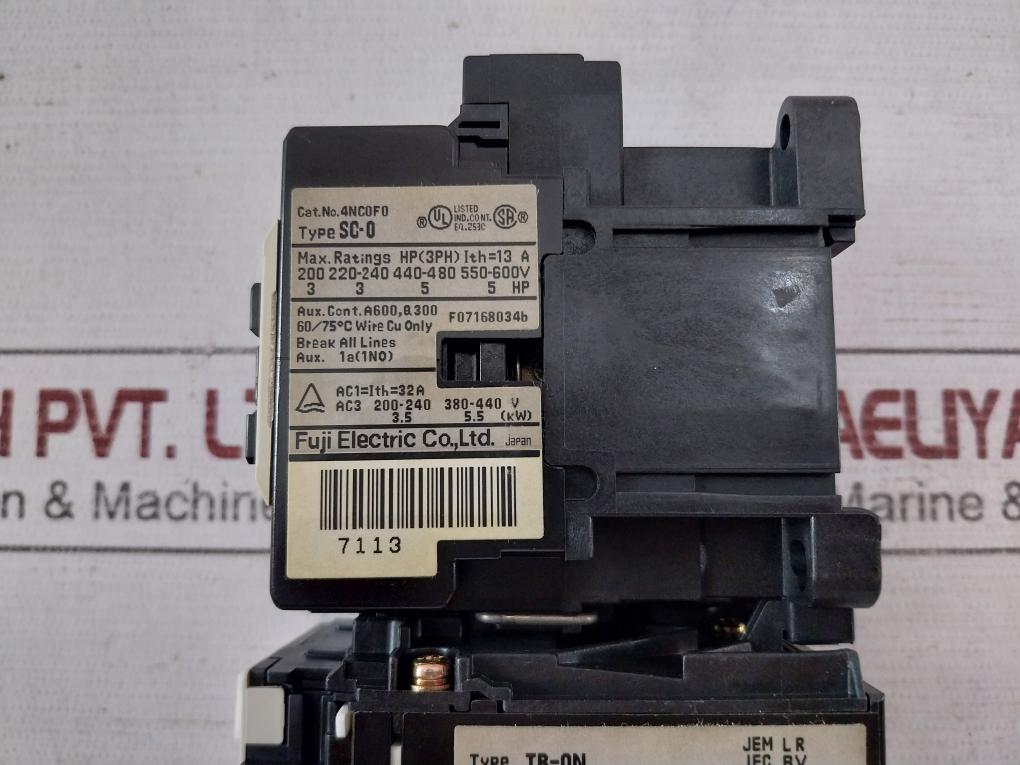 Fuji Electric Sc-0 [13] Magnetic Contactor 4Nc0F0 600V Ac A600, Q300 7-11A
