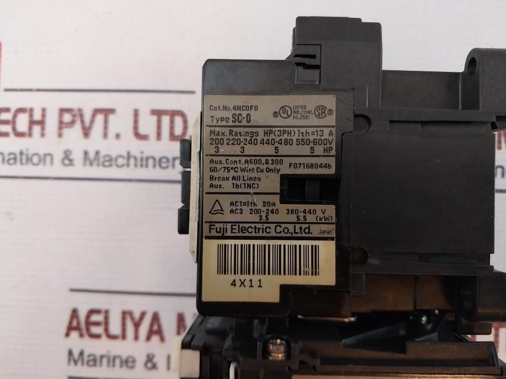 Fuji Electric Sc-0 [13] Magnetic Contactor 4Nc0F0 Tr-0N