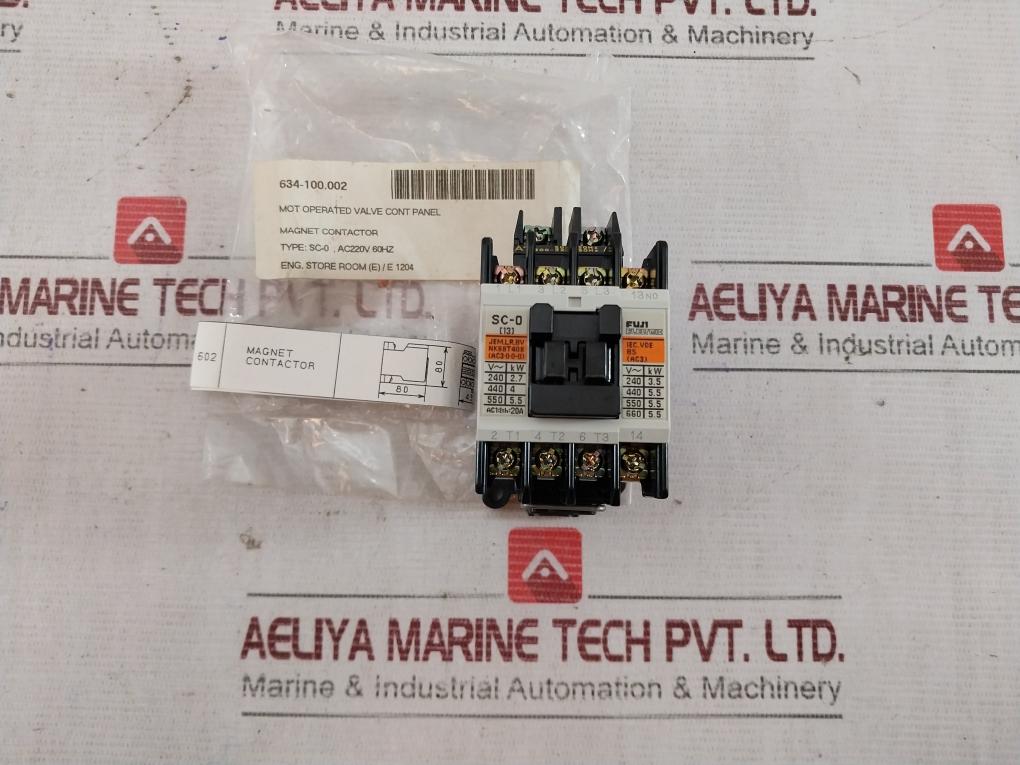 Fuji Electric Sc-0 [13] Magnetic Contactor Nk88T408 20A 200-220V 60Hz Ac220V
