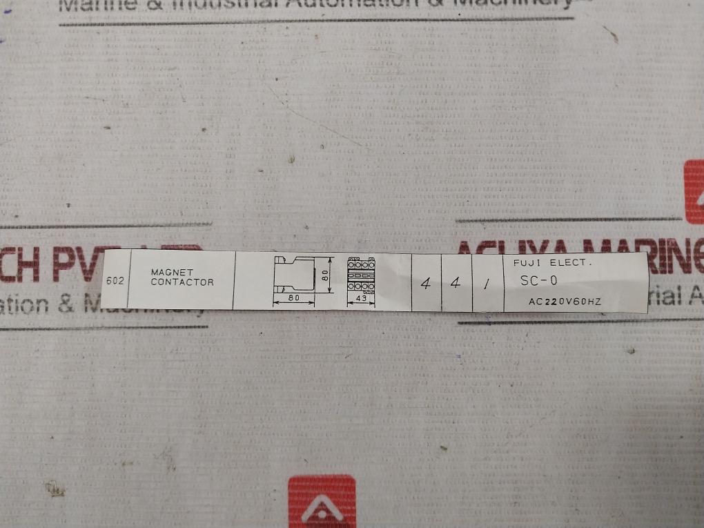 Fuji Electric Sc-0 [13] Magnetic Contactor Nk88T408 20A 200-220V 60Hz Ac220V