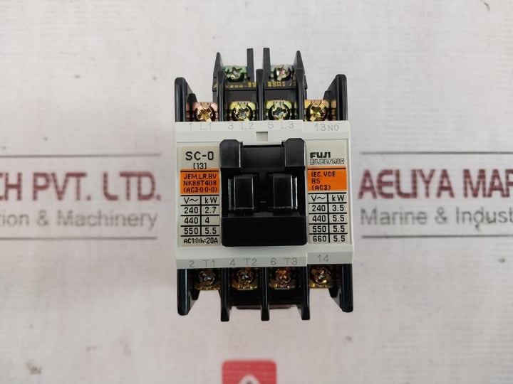 Fuji Electric Sc-0 [13] Magnetic Contactor Nk88T408 20A 200-220V 60Hz Ac220V