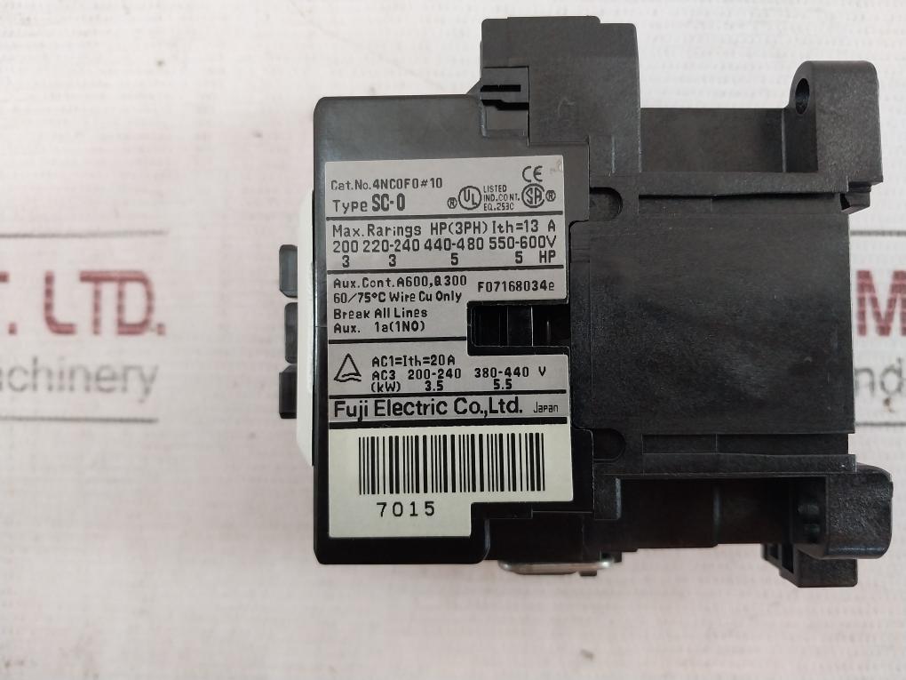 Fuji Electric Sc-0 [13] Magnetic Contactor Nk88T408 20A 200-220V 60Hz Ac220V