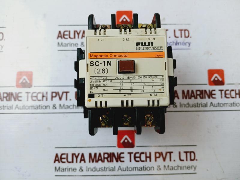 Fuji Electric Sc-1N (26) Magnetic Contactor 50A 3-phase