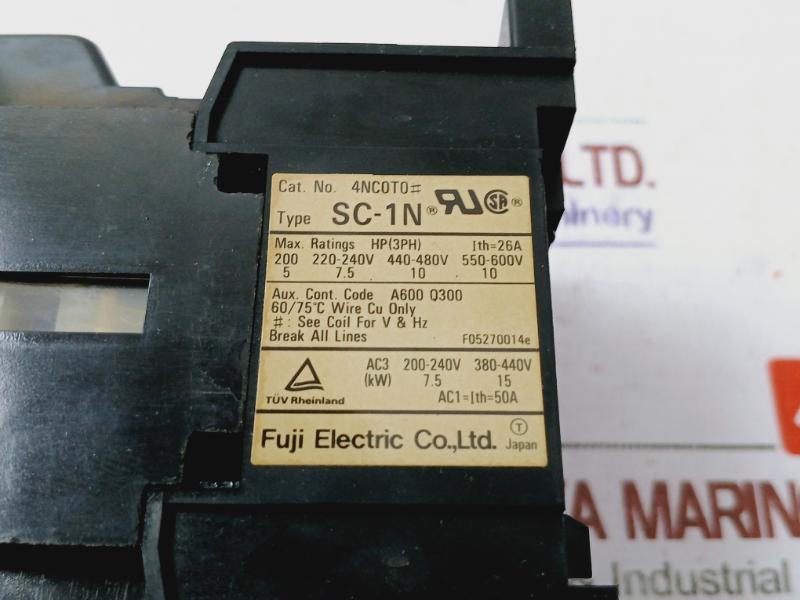 Fuji Electric Sc-1N (26) Magnetic Contactor 50A 3-phase