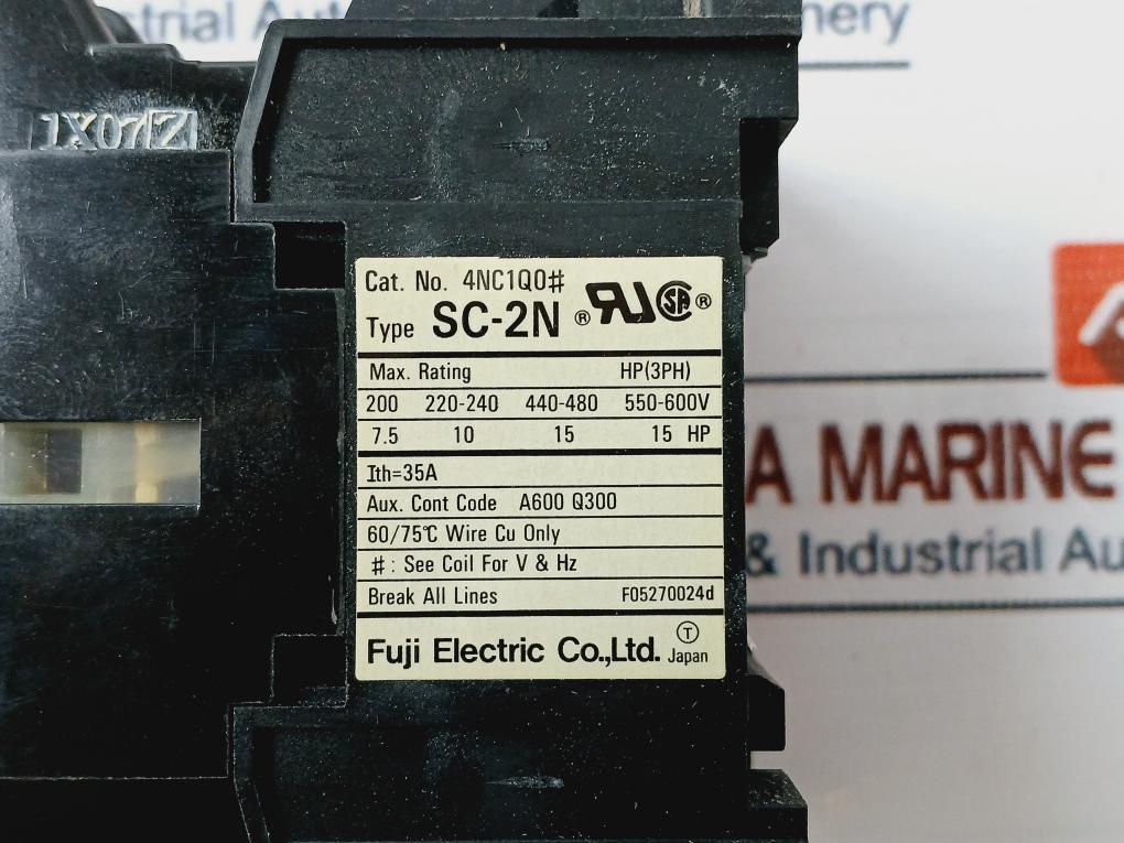Fuji Electric Sc-2n Magnetic Contactor 35a 50/60hz