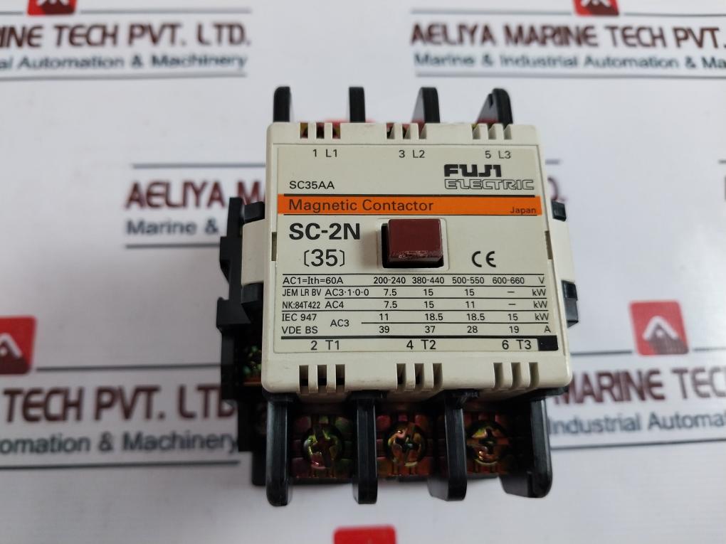 Fuji Electric Sc-2n [35] Magnetic Contactor 88150-00.150214 60a 400-440v 60hz