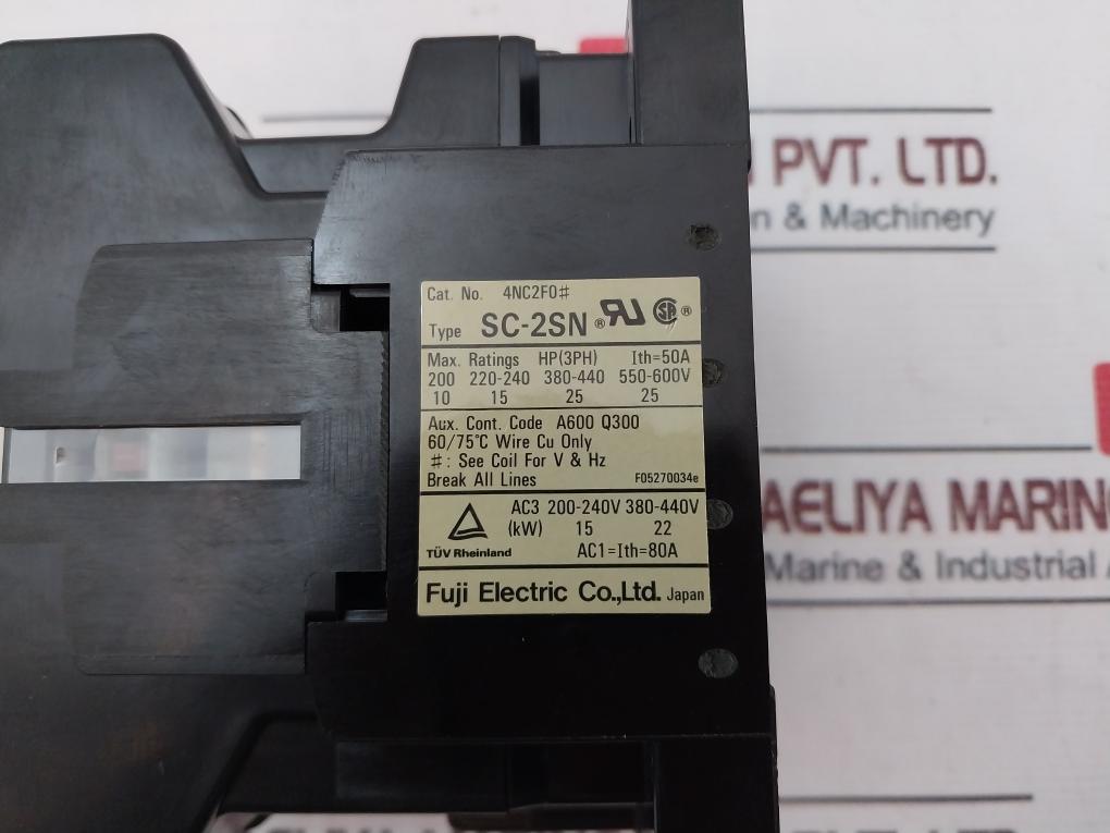 Fuji Electric Sc-2Sn [50] Magnetic Contactor 50A 380-400V 50Hz