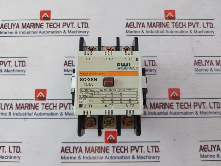 Fuji Electric Sc-2Sn (50) Magnetic Contactor 4Nc2F0# , 100V 50Hz