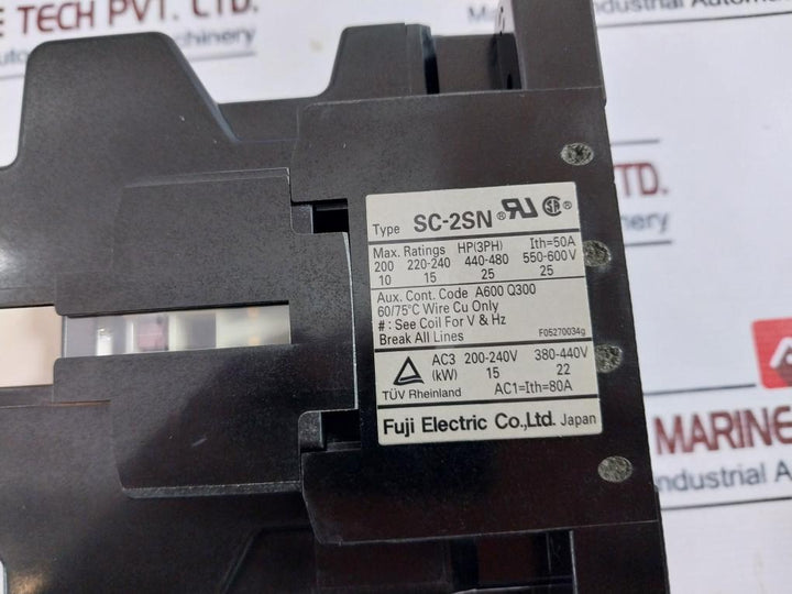 Fuji Electric Sc-2Sn (50) Magnetic Contactor 88310-00.039214 80A 100-110V 60Hz