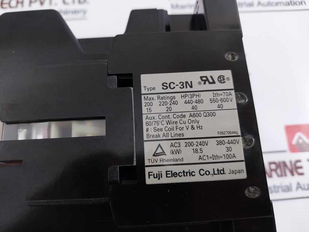 Fuji Electric Sc-3N (65) Magnetic Contactor 100A 380~400V 50Hz