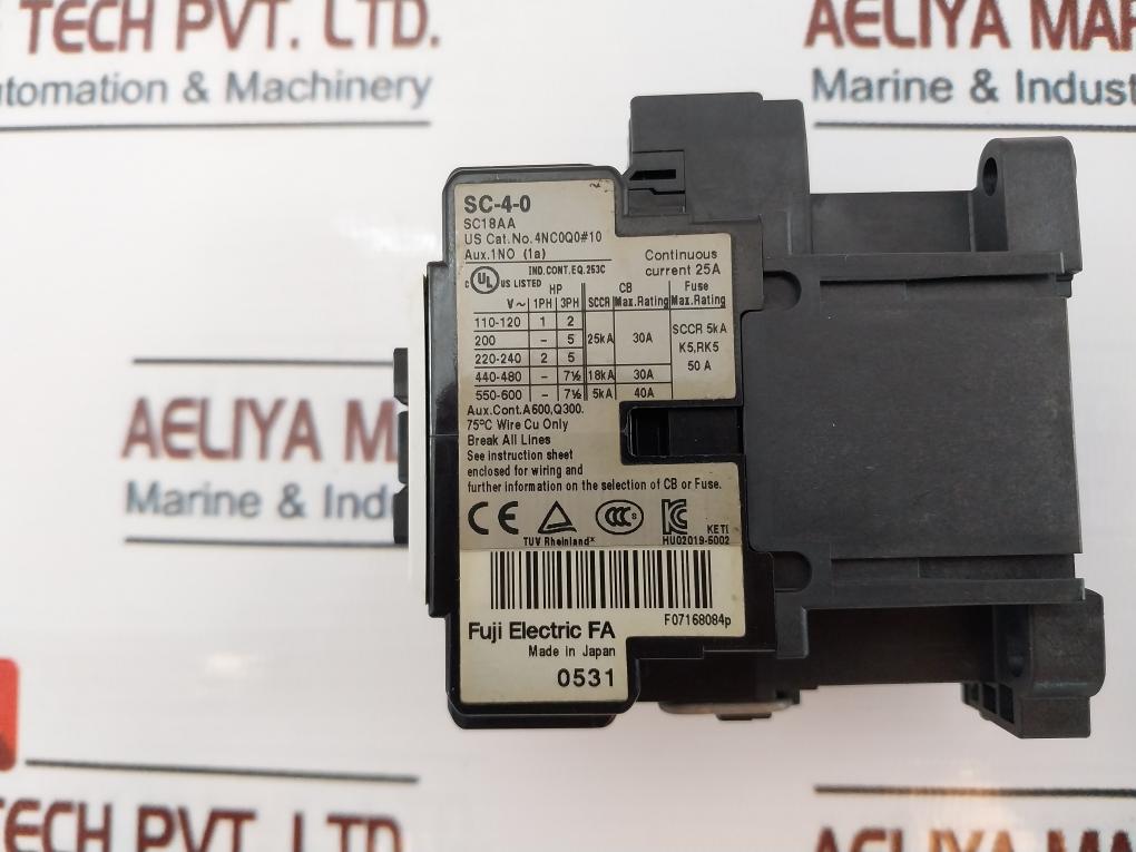 Fuji Electric Sc-4-0 Contactor 25A 690V