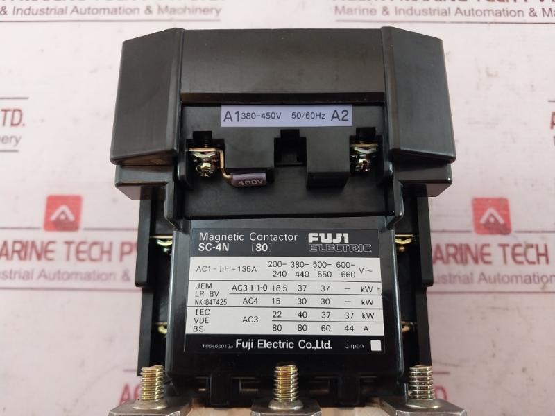 Fuji Electric Sc-4N [80] Magnetic Contactor 135A 380-450V 50/60Hz 400V