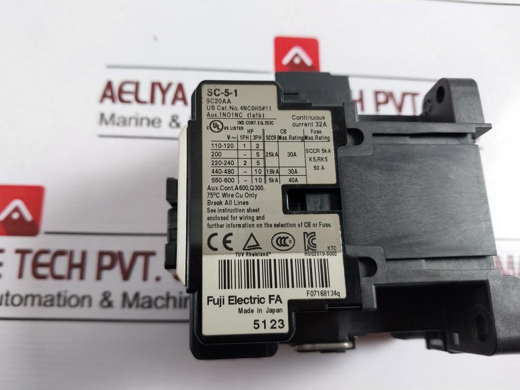 Fuji Electric Sc-5-1 Ac Magnetic Contactor 32A 690V