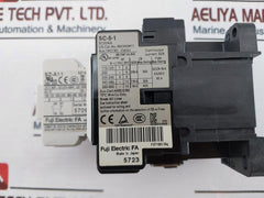 Fuji Electric Sc-5-1 [19] Magnetic Contactor With Sz-a11 Auxiliary Contact Block
