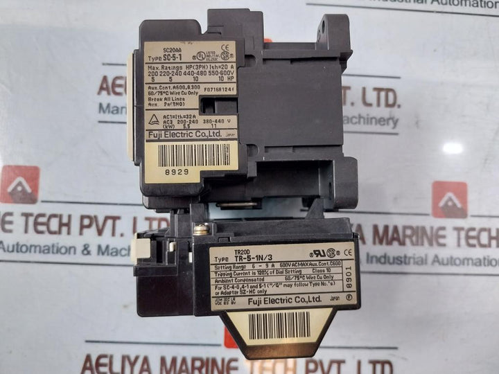 Fuji Electric Sc-5-1 [19] Magnetic Contactor W/ Thermal Overload Relay Tr-5-1N/3