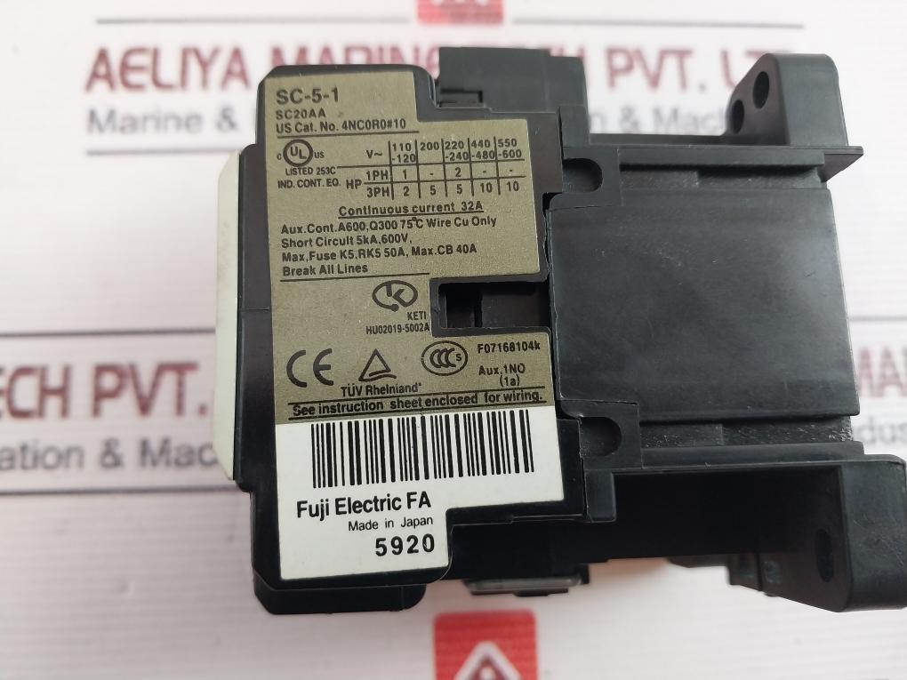 Fuji Electric Sc-5-1 [19] Magnetic Contactor 32A 690V