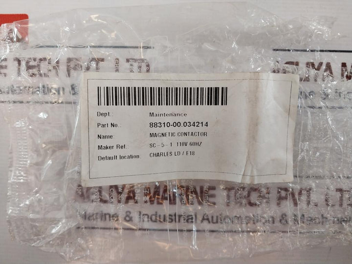 Fuji Electric Sc-5-1 [19] Magnetic Contactor 88T412 Sc-5-1 110V 60Hz