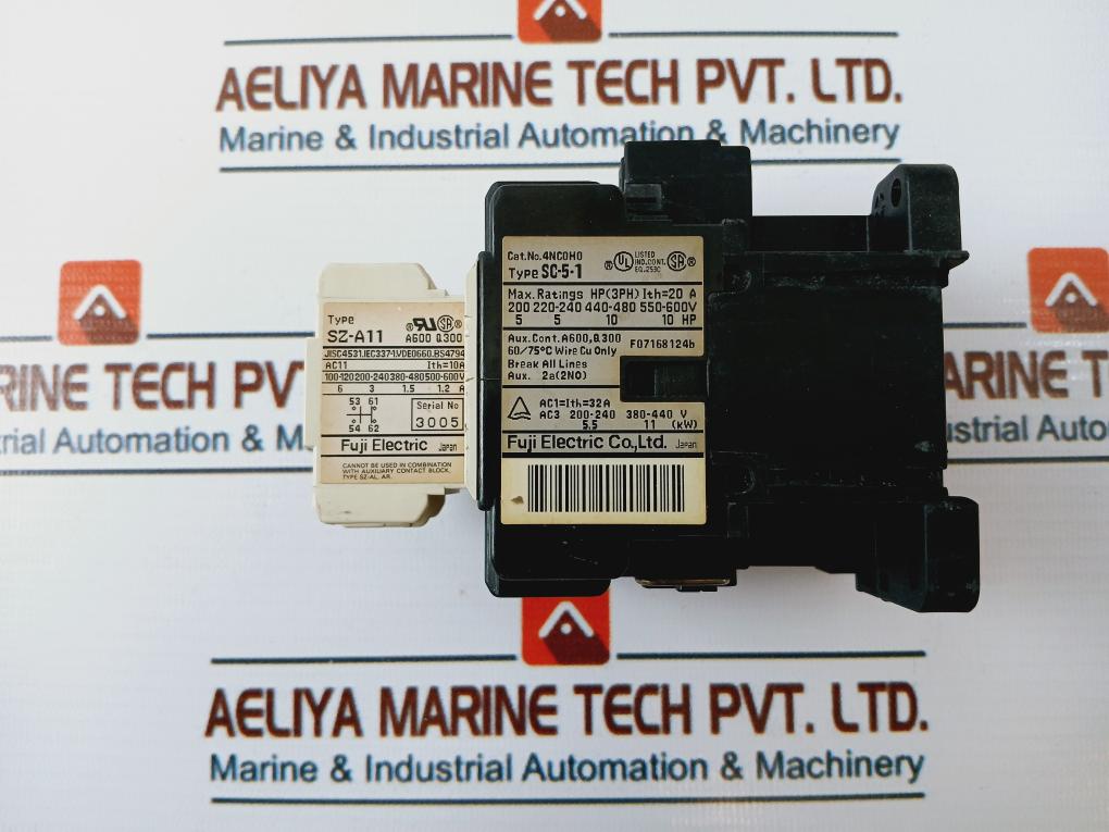 Fuji Electric Sc-5-1 [19] Contactor With Sz-a11 Auxiliary Contact Block