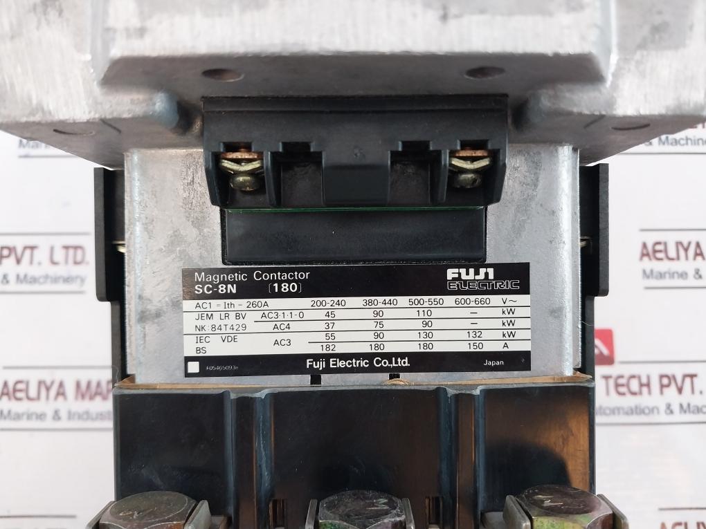 Fuji Electric Sc-8N [180] Magnetic Contactor 260A 100-127V 50/60Hz