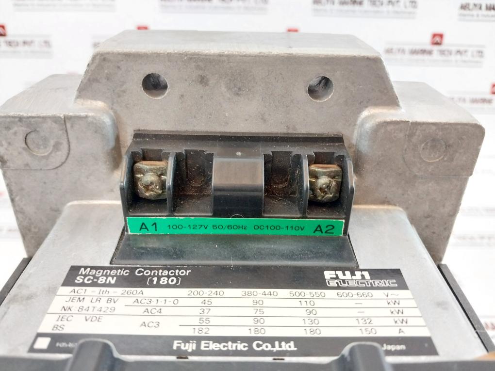 Fuji Electric Sc-8N [180] Magnetic Contactor 260A 100-127V 50/60Hz