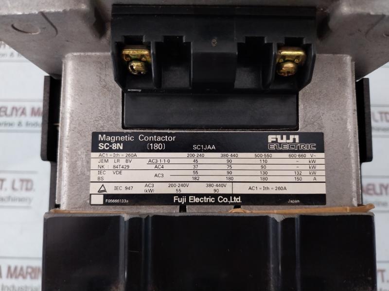Fuji Electric Sc-8n [180] Magnetic Contactor 260a