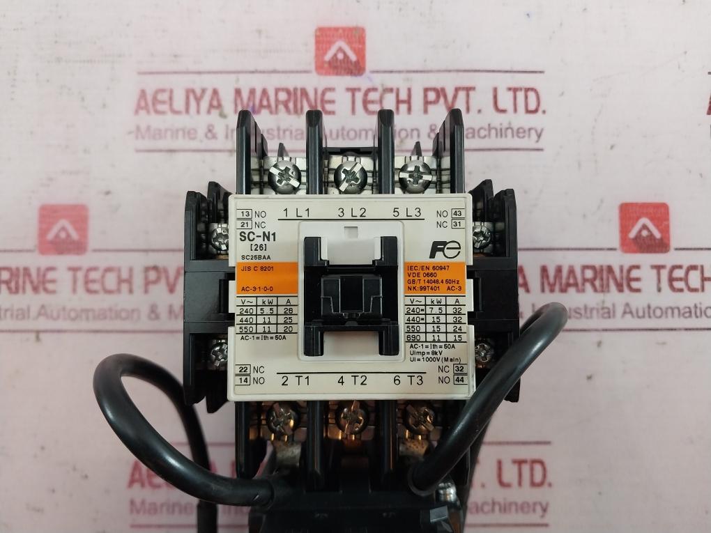 Fuji Electric Sc-n1 [26] Magnetic Switch Sc25Baa 3Nc0T 50A 1000V 690V