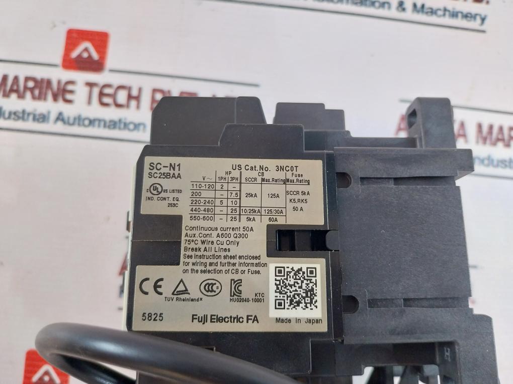 Fuji Electric Sc-n1 [26] Sc25Baa Contactor W/ Tr-n2L Overload Relay 207Rt Coil