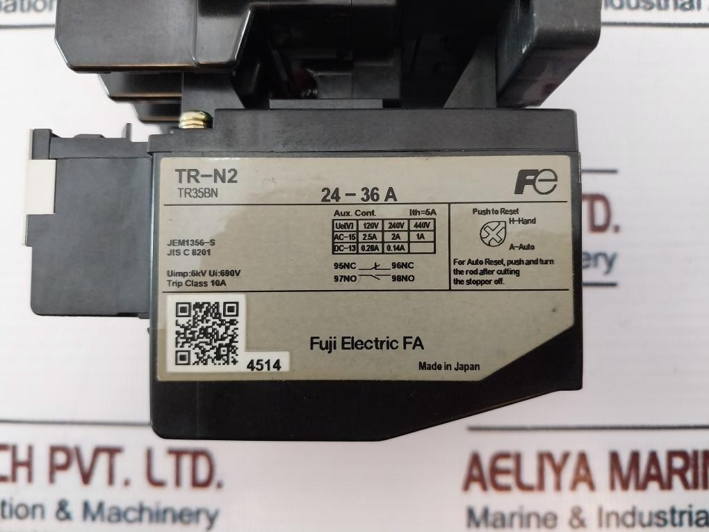 Fuji Electric Sc-n2 [35] Contactor With Tr-n2 Thermal Overload Relay