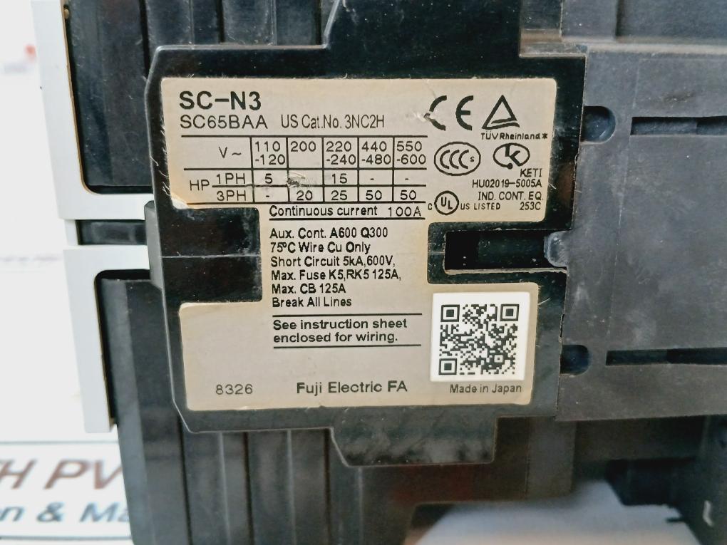 Fuji Electric Sc-n3 [65] Magnetic Contactor
