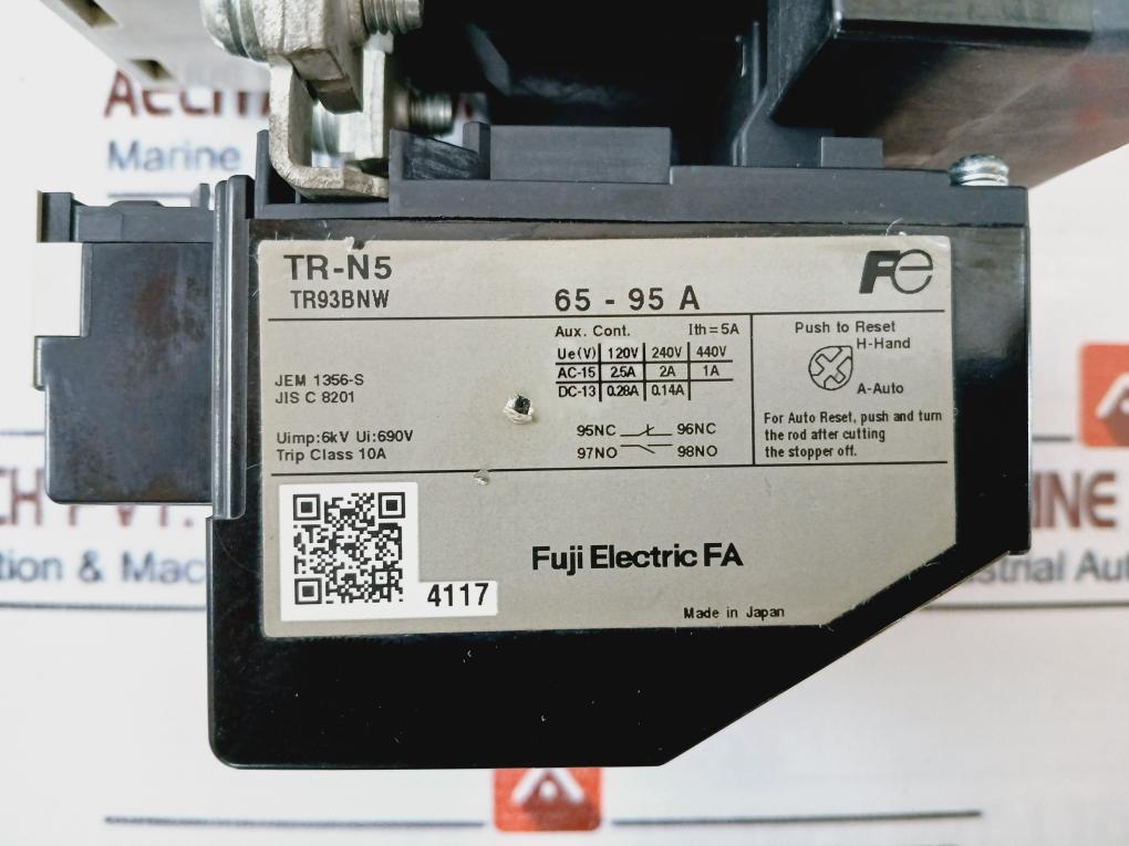 Fuji Electric Sc-n5A [93] Contactor With Thermal Overload Relay